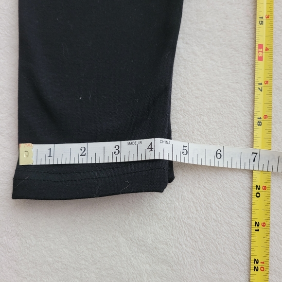 Y2K High Waist Cropped Leggings NWOT black | G.W. Sport - Picture 4 of 11